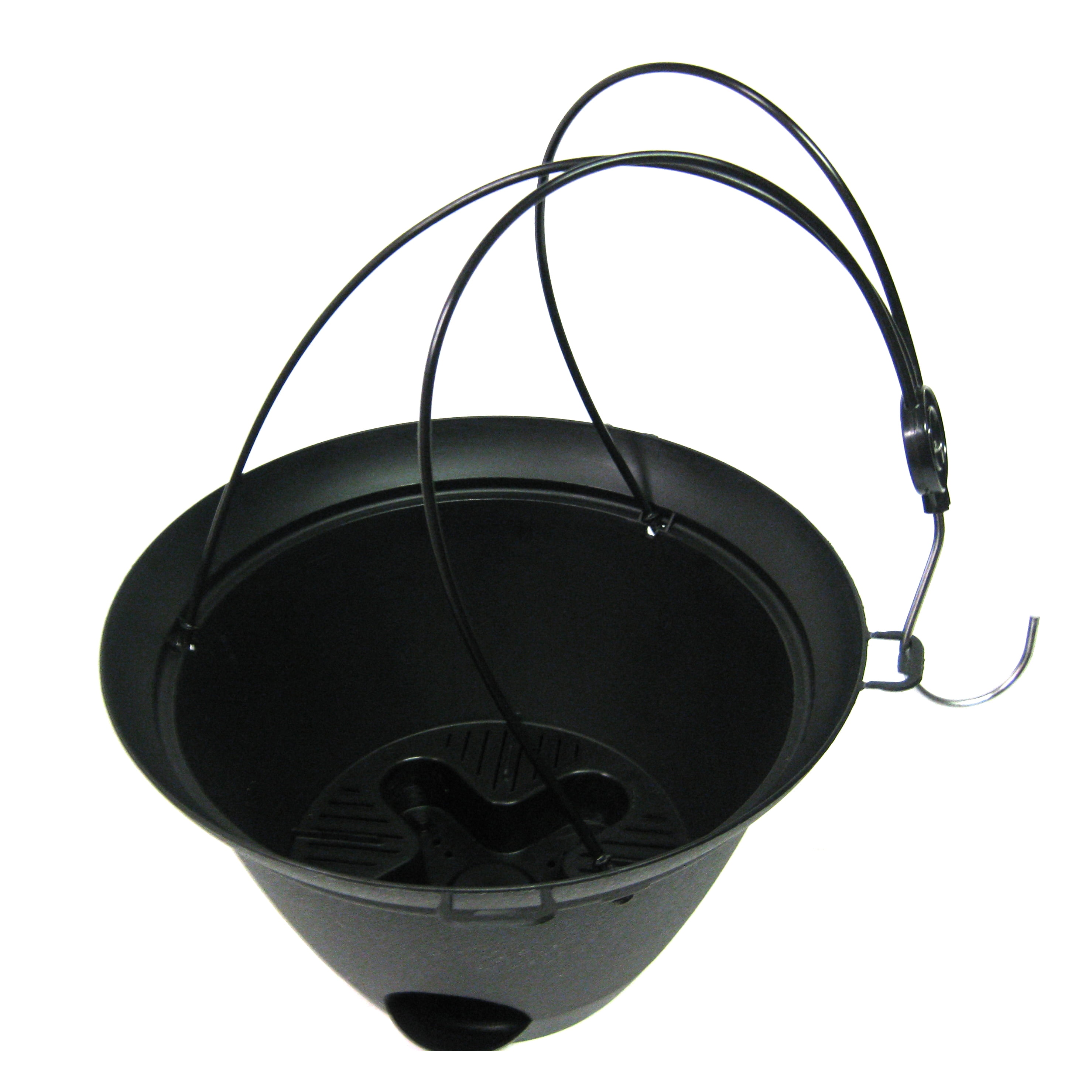 10" Flare SelfWatering Plastic Hanging Basket, Black