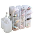 thumbnail image 1 of Juego de Estantes Organizadores de Escritorio | 3 Estantes de almacenamiento apilables y 2 Porta bolígrafos | 15 compartimentos | Plástico PP | Inodoro, resistente al color, espeso, estable | Uso, 1 of 8