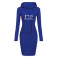 thumbnail image 1 of 2022 Spring Autumn Sweatshirt Long-Sleeved Dress Woman Clothing Hooded Collar Pocket Simple Casual Lady Dress SweatshirtS Gao Jinjia LED, 1 of 2