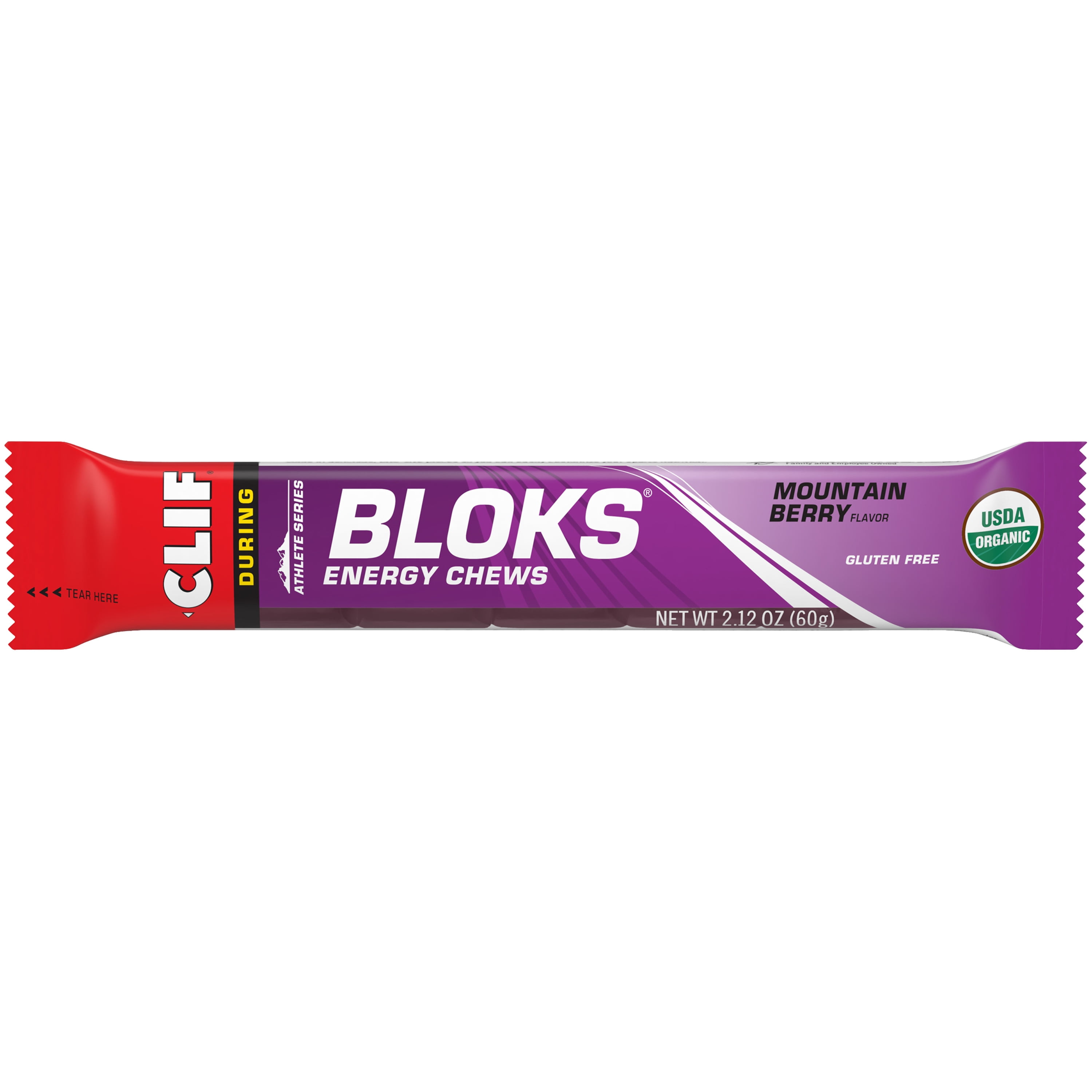 CLIF Athlete Series Bloks Mountain Berry Energy Chews 2.12 oz. Wrapper