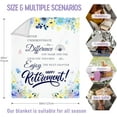 thumbnail image 4 of Retirement Gifts for Women 2024, Best Retirement Gifts, Goodbye Farewell Gifts for Coworkers Friends, Teacher Retirement Gifts, Funny Retired Gifts for Women Throw Blanket 60"x50", 4 of 5