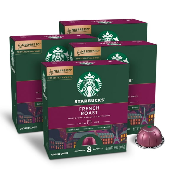 Starbucks by Nespresso Vertuo, French Roast, Dark Roast Nespresso Pods, 32 Count