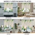 thumbnail image 3 of Spring Leaves Swag Curtains for Kitchen/Bedroom/Living Room, Pastoral Garden Botanical Rustic Burlap Scalloped Curtains 63 Inch Long, Window Swag Topper Curtains Valances 2 Panels Set 36"x63", 3 of 8