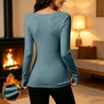 thumbnail image 5 of Hfnxid Long Sleeve Shirt for Womens Scoop Neck Slim Fit Tops with Thumb Holes Casual Athletic Layering Tee, 5 of 9
