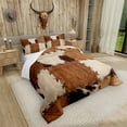 thumbnail image 5 of BINGLI Cow Print Patchwork Comforter Set - Western Farmhouse Bedding - Includes 1 Comforter & 2 Pillow Cases - Animal Print Decor, 5 of 5