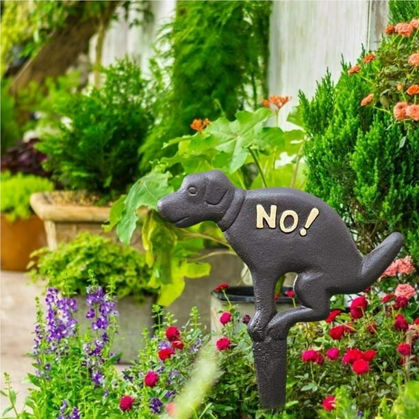 No Pooping Yard Sign Cast Iron Dog Poop Yard Sign Stop Dogs From