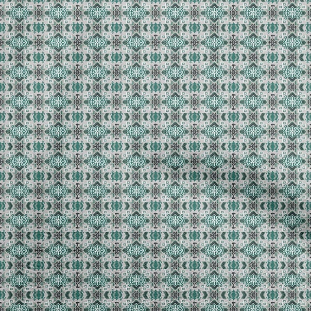 oneOone Polyester Spandex Gris Tissu Asiatique Kilim Robe Tissu Tissu Imprimé par la Cour 56 Pouces de Large