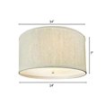 thumbnail image 4 of Moderne Flush Mount Conversion Kit 14" w Textured Oatmeal Hardback Drum Lampshade, 4 of 4