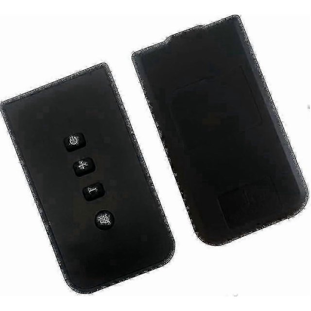 remote control for bose sound systems, bose remote control Reemplazo compatible con soundbars y bocinas Bose; control remoto negro delgado mostrado al frente y reverso, frente con cuatro botones circulares de goma (encendido, volumen y selección de entrada), reverso con compartimento para pila CR2025 (no incluida). Funciona con Solo 5, CineMate 10, CineMate 15 y Cinemate Series según especificaciones; sin programación requerida. Adecuado como control de repuesto para televisores en sala.