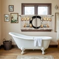 thumbnail image 4 of Japanese Style Tier Curtains 36 Inch Length, Grey Farmhouse Owl Birds Branches Cafe Short Curtains for Bathroom Over Sink, Small Kitchen Curtain Light Filtering Tiered Drapes 2 Panels 27.5"Wx36"L, 4 of 8