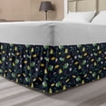 thumbnail image 1 of Under the Sea Bed Skirt, Geometric Style Fish Silhouettes Swimming in the Ocean, Elastic Bedskirt Dust Ruffle Wrap Around for Bedding Decor, 4 Sizes, Multicolor, by Ambesonne, 1 of 2