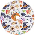 thumbnail image 1 of FMSHPON Halloween Pumpkin Mushroom Christmas Xmas Witch Spiders Candy Xmas Christmas Tree Skirt Stand Mat for Holiday Party Decoration Indoor Outdoor 48 inches, 1 of 6