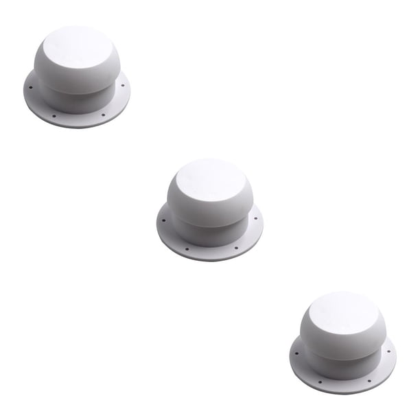 Sidaley Cubiertas de ventilación RV para diseño de sombrero de techo Tapas de ventilación Ventilación de viento Circulación de aire de escape RVs blanco 3piezas Sidaley CBP230630