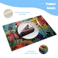 thumbnail image 3 of BaHomeck placemats Set of 4 rectangle Linen Cotton Placemats for Dining Table Washable Heat Resistant,Colorful Parrot Perched,18*12inch, 3 of 4