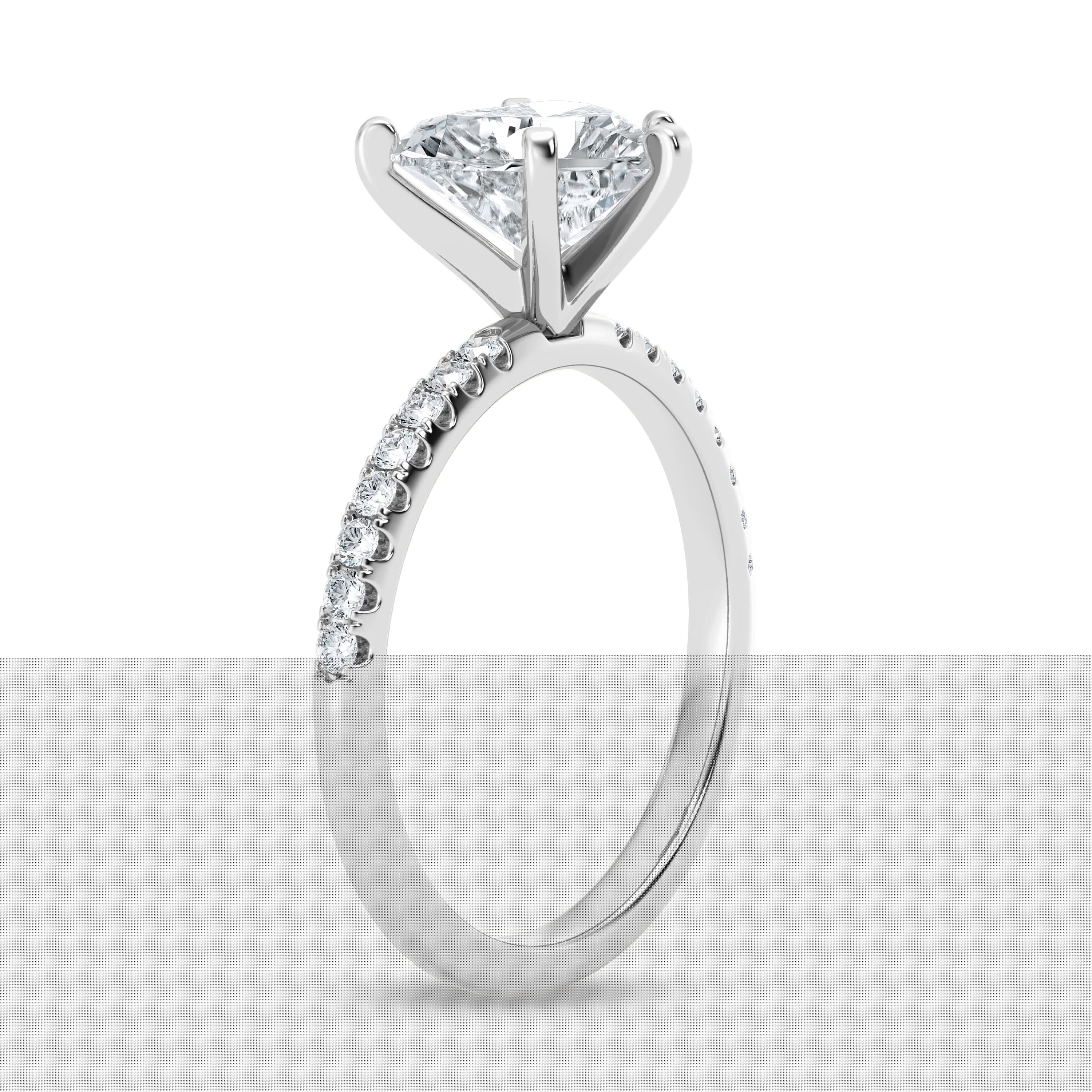 thumbnail image 3 of Eterna Jewel 1.7 Ct Heart Cut Lab Created Diamond Engagement Ring - 14K White Gold Plated Ring - Stunning Proposal Ring for Women - Perfect Gift for Anniversary or Birthday - Solitaire Design for Her, 3 of 3