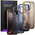 thumbnail image 1 of Paquete de 3 fundas para iPhone 16 Pro Max de LISEN, magnéticas, a prueba de golpes, 1 of 6
