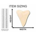 thumbnail image 2 of Unfinished Wood Shark Tooth Shape - Ocean - Beach - Nursery - Craft - up to 46" DIY 10" / 3/4", 2 of 3