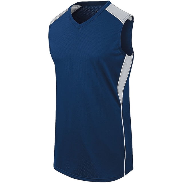 Ladies Dynamite Jersey L Navy/Silver Grey/White