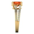 thumbnail image 3 of Solitaire with Accents Engagement Ring for Women - 2.32ct Simulated Red Diamond in 14K Yellow Gold Promise Ring, 3 of 6