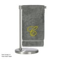 thumbnail image 3 of Monogrammed Bath Towel, Personalized Gift, 27 x 54 inches - Set of 2 - Gold Script Embroidered Towel - 100% Turkish Cotton- Soft Terry Finish - for Bathroom or Spa - Script C Gray, 3 of 3
