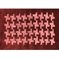 thumbnail image 1 of Ahgly Company Machine Washable Indoor Rectangle Abstract Red Modern Area Rugs, 6' x 9', 1 of 4