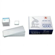 AmScope 50-piece New Pre-Cleaned Blank Microscope Slides and 100-piece Square Coverslips