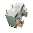 thumbnail image 3 of Fine Fixtures Opulence Collection 48 in. W x 20 in. D x 33 in. H Bathroom Vanity in Mint Green with White Ceramic Sink - Satin Brass hardware, 3 of 7