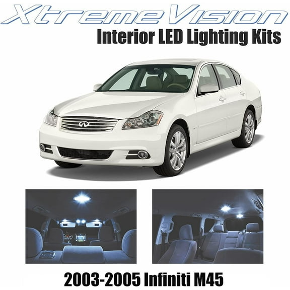 XtremeVision Interior LED for Infiniti M45 2003-2005 7 Pieces Cool White Interior LED Kit   Installation Tool
