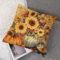thumbnail image 7 of Ullo0ord Fall Pumpkin Pillow Covers Set of 2 Pumpkin Sunflower Autumn Harvest Throw Pillow Cases Squirrel Decorative Thanksgiving Day Cushion Case for Couch Sofa Outdoor Home Decor 18x18in, 7 of 7