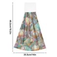 thumbnail image 6 of Yayeee Kitchen Hanging Hand Towels Set of 2 with Loop Bathroom Absorbent Tie Towel, Colorful Water Lilies Pattern, 6 of 7
