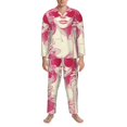 thumbnail image 3 of Sikiie Ace Of Diamonds Lady Mens Pajama Set, Soft Warm Long Sleeve Sleepwear, Cozy Button-Down Pjs for Men-Small, 3 of 7