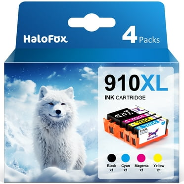 910XL 910 Ink Cartridge Replacement for HP 910XL 910 Combo Ink Cartridge for HP OfficeJet Pro 8020 8028 8035 8025 OfficeJet 8022 8010 8015 Printer ( Black Cyan Magenta Yellow, 4-Pack)