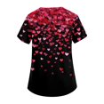 thumbnail image 5 of Hearthz Plus Size Valentines Day Scrubs for Women Love Heart Print V Neck Short Sleeve Nurse Uniforms Side Slit Womens Tops Work with Pockets S-5xl, 5 of 6