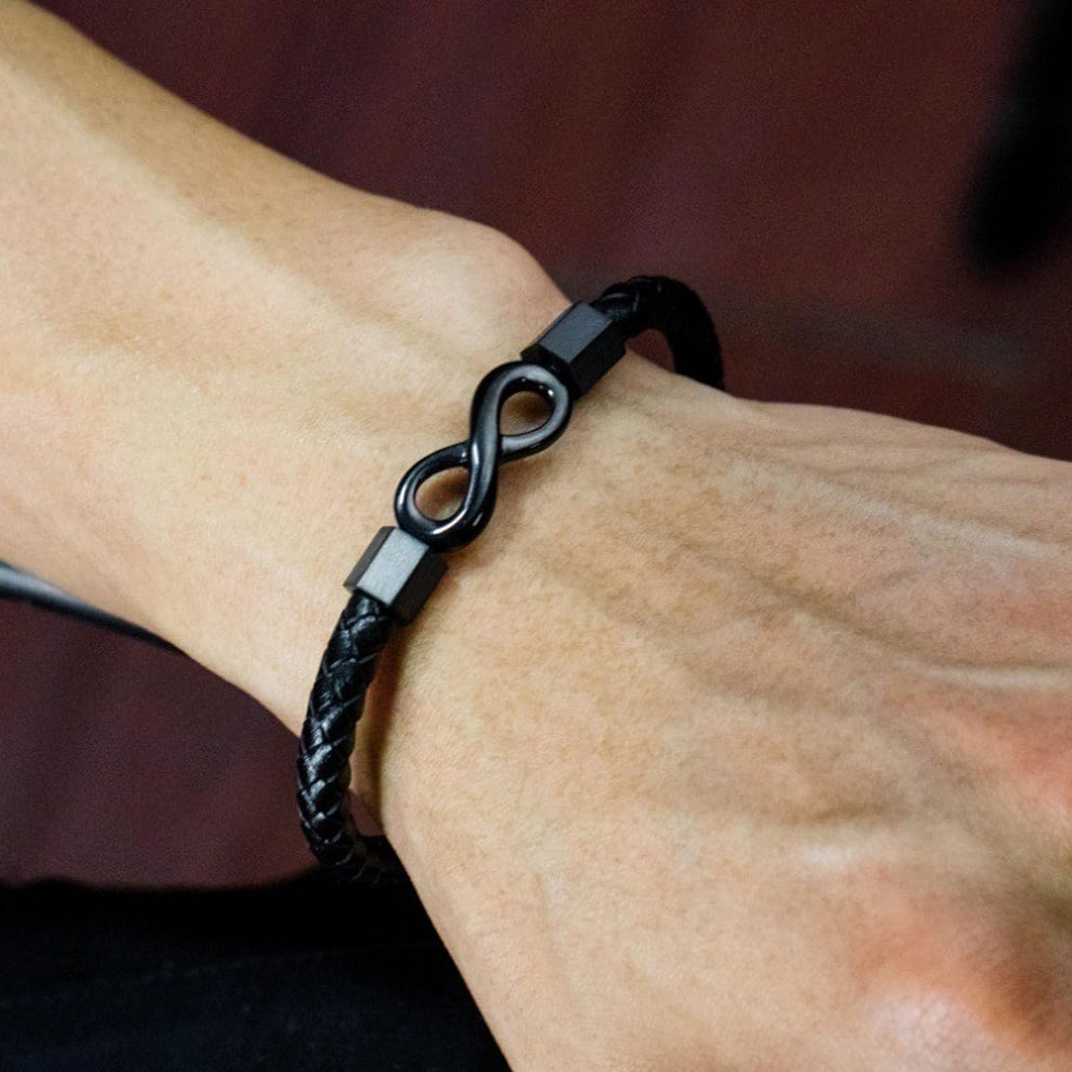 Euphrates Infinity Leather Bracelet for Men photo 2