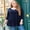 NavyBlue-8057, variante sur LARACE Tunique d'Halloween Grande Taille pour Femmes Manches 3/4 Col Ras du Cou Hauts Blouse Fluide Coupe Ample Babydoll Chandails de Maternité Flower42 2X