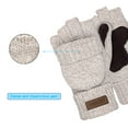 thumbnail image 2 of COOPLUS Mittens Winter Fingerless Gloves Warm Wool Knitted Gloves Convertible Gloves for Men and Women, 2 of 7