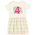 thumbnail image 3 of Inktastic 4th Birthday Party Photo Number 4 Girls Toddler Dress, 3 of 5