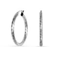 thumbnail image 5 of LeCalla 925 Sterling Silver Hoop Earrings for Women Hypoallergenic Diamond Cut Earring Hoops for Women 30MM, 5 of 7