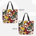 thumbnail image 2 of Fotbe Retro Floral Butterfly Bolsa Tote con Estampado para Mujer, Bolsos con Cremallera, Bolsa de Hombro Casual de Gran Capacidad con Bolsillos Internos, 2 of 7