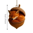 thumbnail image 3 of Forest Animal Acorn Ornaments 3D, Detailed Woodland Creature Figurines in Acorn Shell, Shatterproof Resin Christmas Tree Ornaments, Unique Animal Lover Gift Idea, Christmas Decor Set, C, 3 of 8