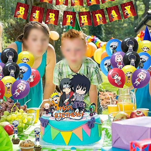 Ensemble de fête à thème Naruto, ensemble de décorations de fête