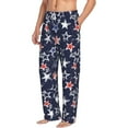 thumbnail image 6 of Hirioo USA Stars for Men's PJ Pajama Pants Sleep Pants Men's Home Trousers with Pockets,S-3XL-Small, 6 of 6