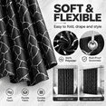 thumbnail image 2 of Stone Texture Silver Foil Shower Curtain, 72" Thickened Waterproof Bathroom Partition, Modern Home Decor Curtain for Tub & Shower Stall, Rust Proof Grommets​, Black, 2 of 7