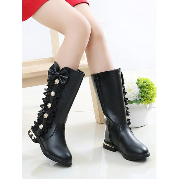 Girls boots knee high sales