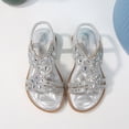 thumbnail image 2 of Godom Sandals for Girls Open Toe Cute Princess Flats Sparkly Summer Dress Shoes for Toddler Little Big Kid, 2 of 7