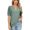 Army Green, variant on Womens Summer Puff Short Sleeve V Neck T-Shirts Eyelet Casual Lace Dressy Tops Tunic Blouses White XL