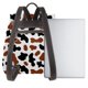 thumbnail image 3 of Disketp Brown Black Cow Mochila de Cuero para Mujer, Bolso de Espalda Antirrobo con Estilo para Viaje, Trabajo y Uso Diario, 3 of 4