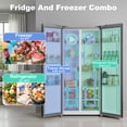 thumbnail image 4 of iceBlue 15.6 Cu. Ft. Black Stainless Steel Side-by-Side Refrigerator - Independent Left Freezer & Right Fridge Temperature Control, 4 of 12