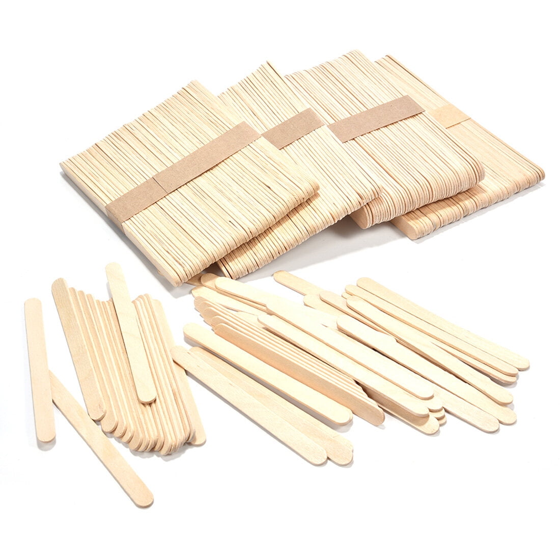 50pcs Log Popsicle Stick Cake Ice Cream Stick Natural Wooden Hand Crafts  Tools