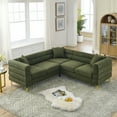 thumbnail image 3 of 81.5-Inch Oversized Corner Sofa, L-Shaped Sectional Couch,   5-Seater Corner Sofas with 3 Cushions for Living Room, Bedroom, Apartment, Office, 3 of 12